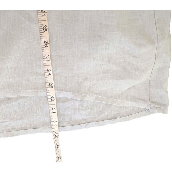 FLAX Women’s MED Gray Linen Scoop Neck Oversized Tunic Top - Picture 7 of 7